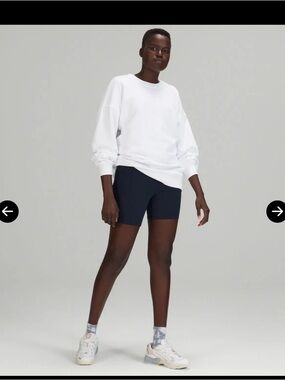 lululemon athletica Perfectly Oversized White Crewneck Sweatshirt